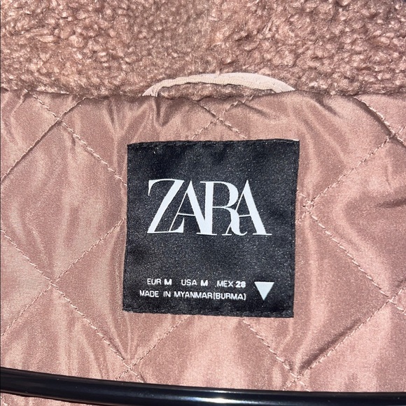 Zara Brown Puffer Jacket with Hood M - Picture 4 of 6